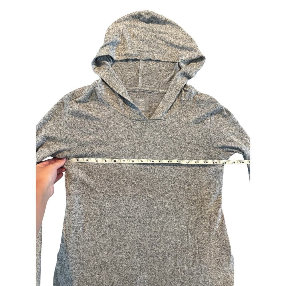 Aerie Just Add Leggings Gray Hoodie Women’s Small Soft Knit Sweater Long Sleeve - Picture 6 of 7